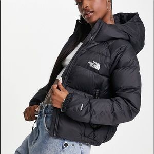 The North Face Hyalite Down hooded jacket in black